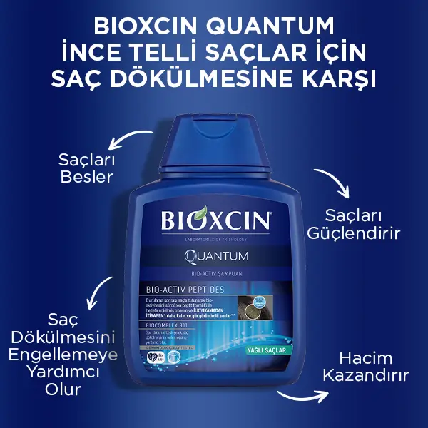bioxcin quantum yağlı saçlar için saç dökülmesi şampuanı