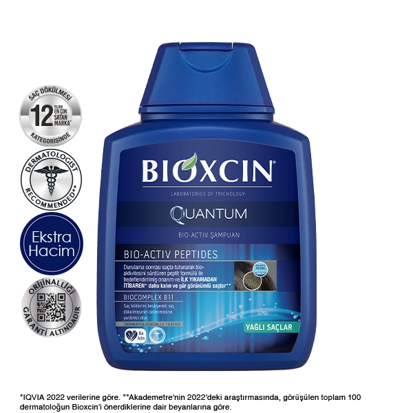 bioxcin quantum yağlı saçlar için saç dökülmesine karşı sampuan