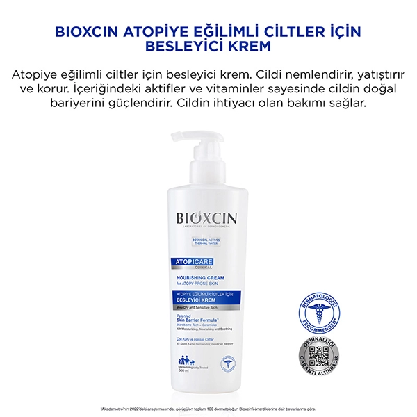 Bioxcin Atopicare Atopiye Eğilimli Ciltler için Besleyici Krem