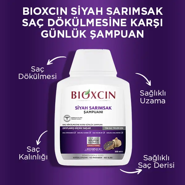 bioxcin siyah sarımsaklı şampuan