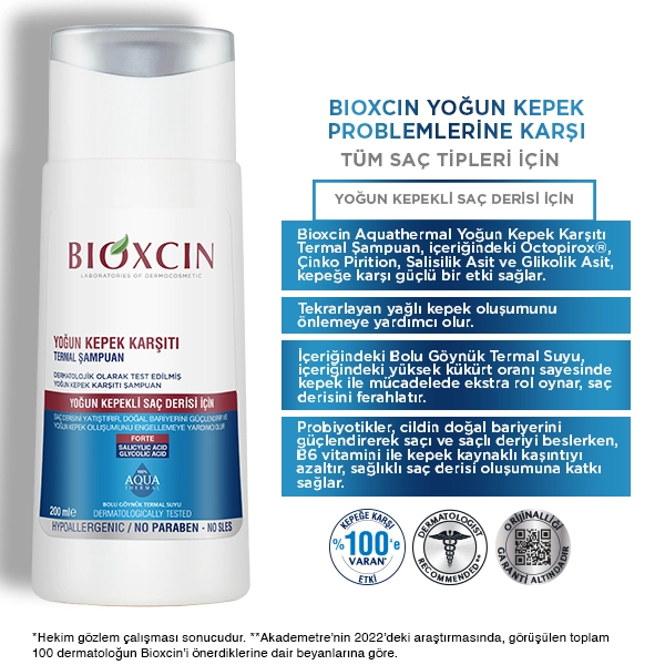 bioxcin yoğun kepek karşıtı ds şampuan