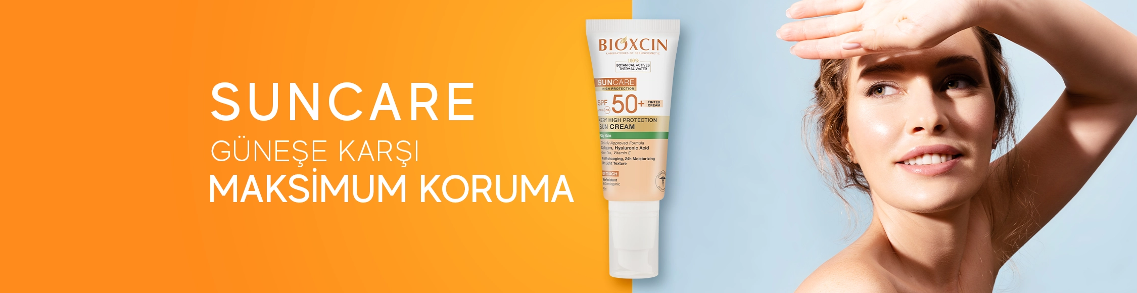 Yağlı Ciltler için Renkli Güneş Kremi 50+ SPF