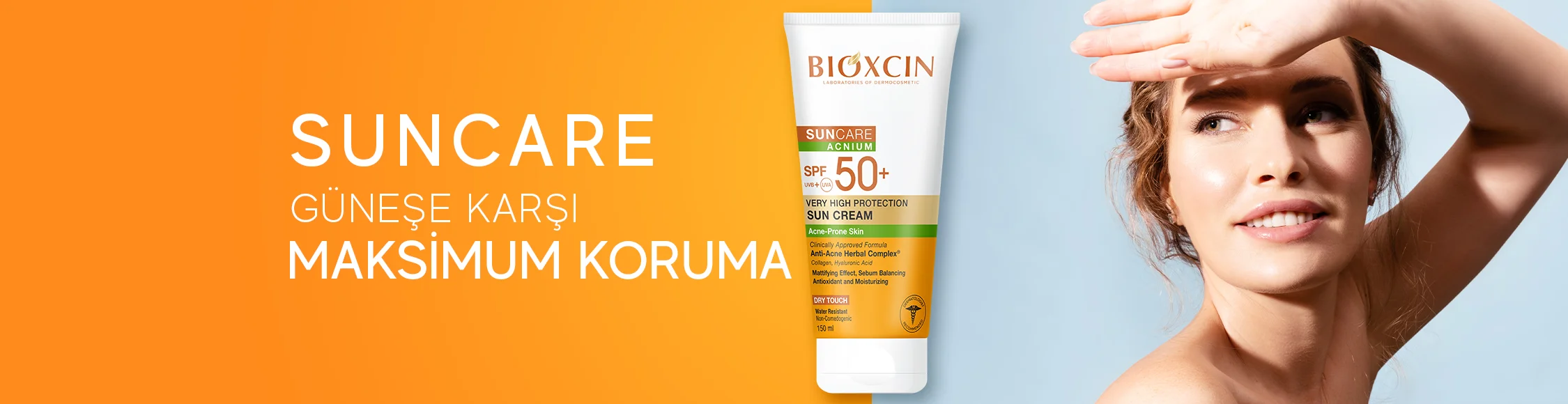 Akneye Eğilimli Ciltler için Güneş Kremi 50+ SPF - 150 ml