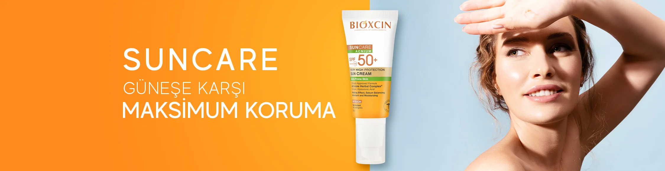 Akneye Eğilimli Ciltler için Güneş Kremi 50+ SPF